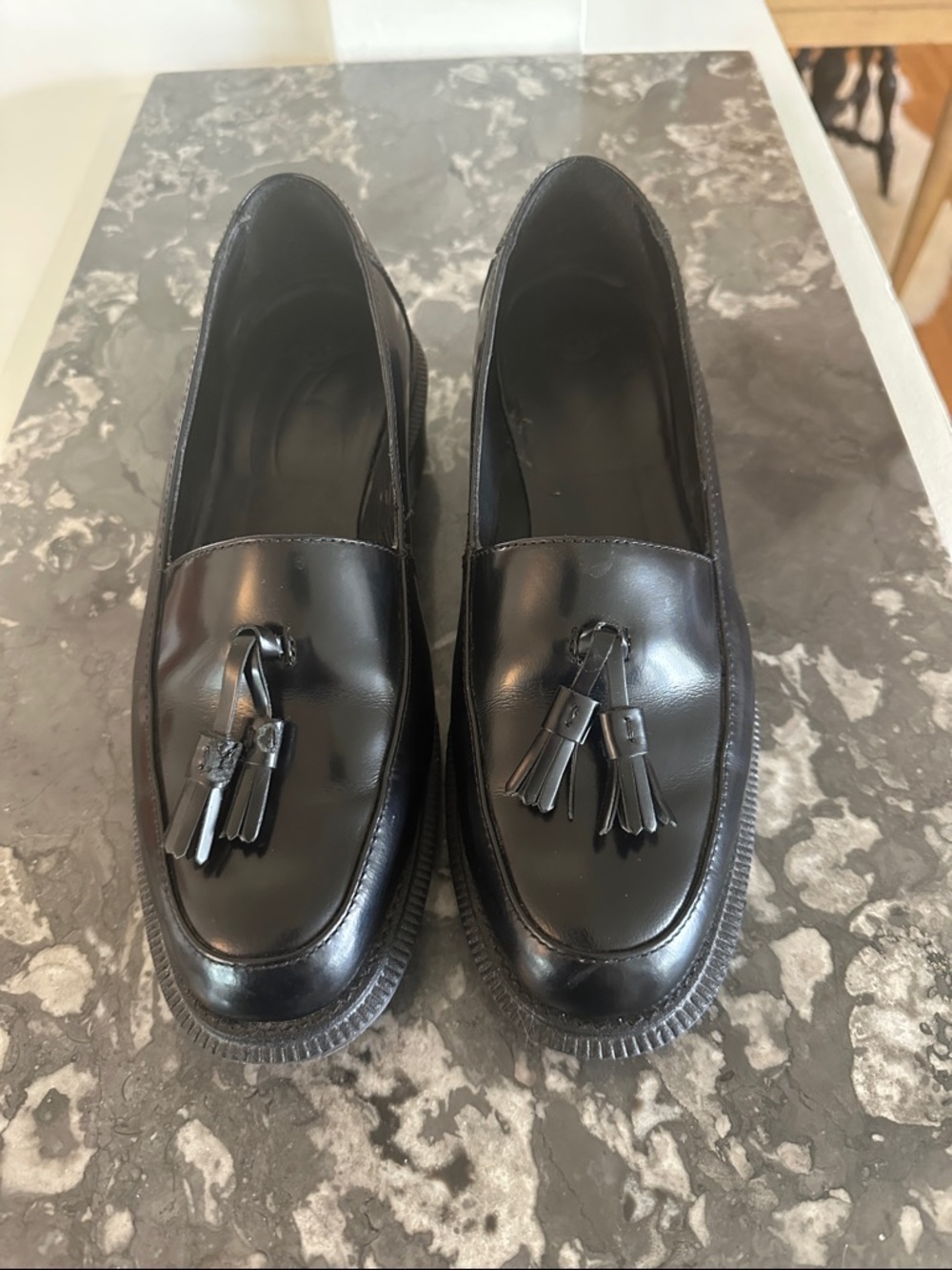 Dr. Martens Black Leather Tassel Loafers
